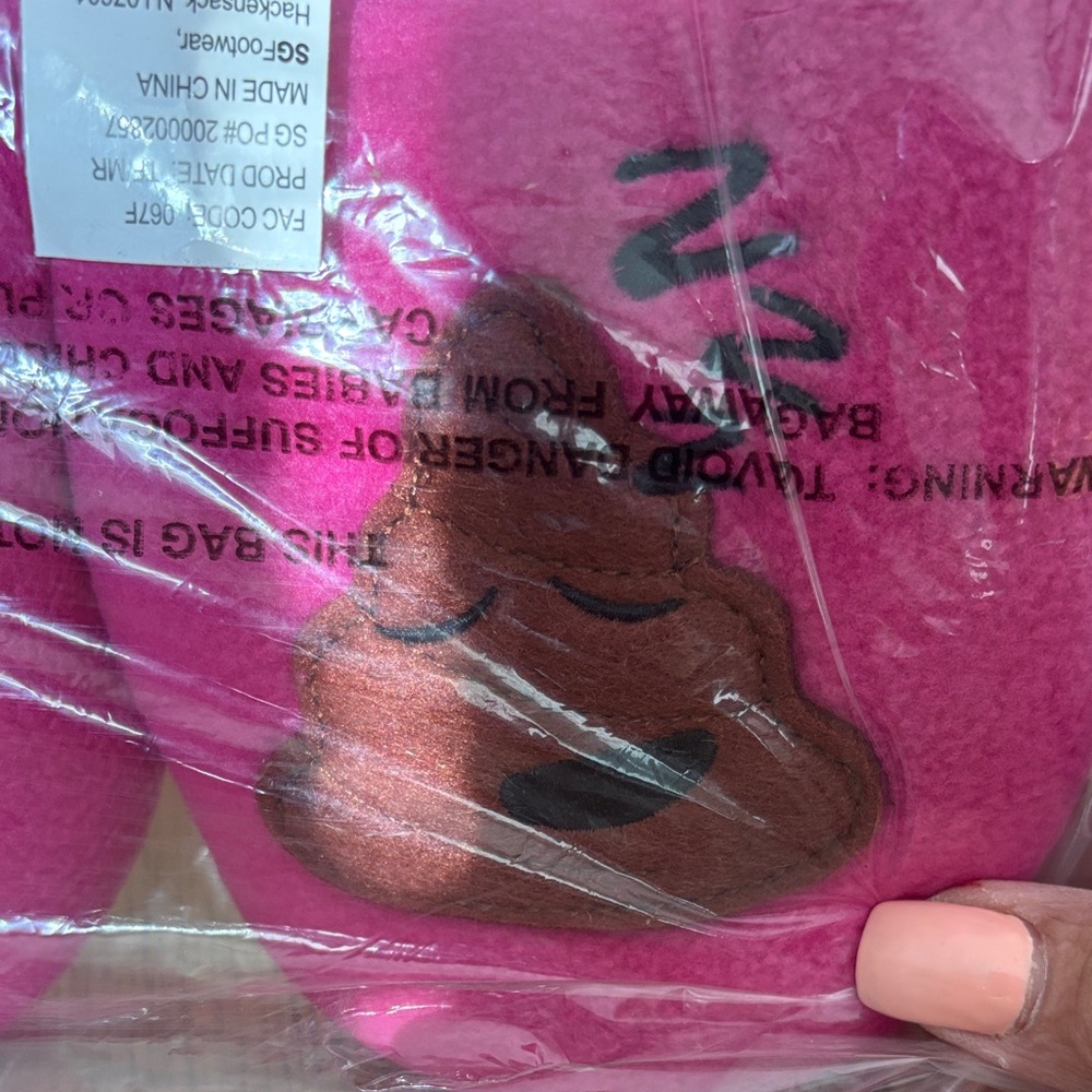 Pink Slippers with Emoji Design - Picture 2 of 4